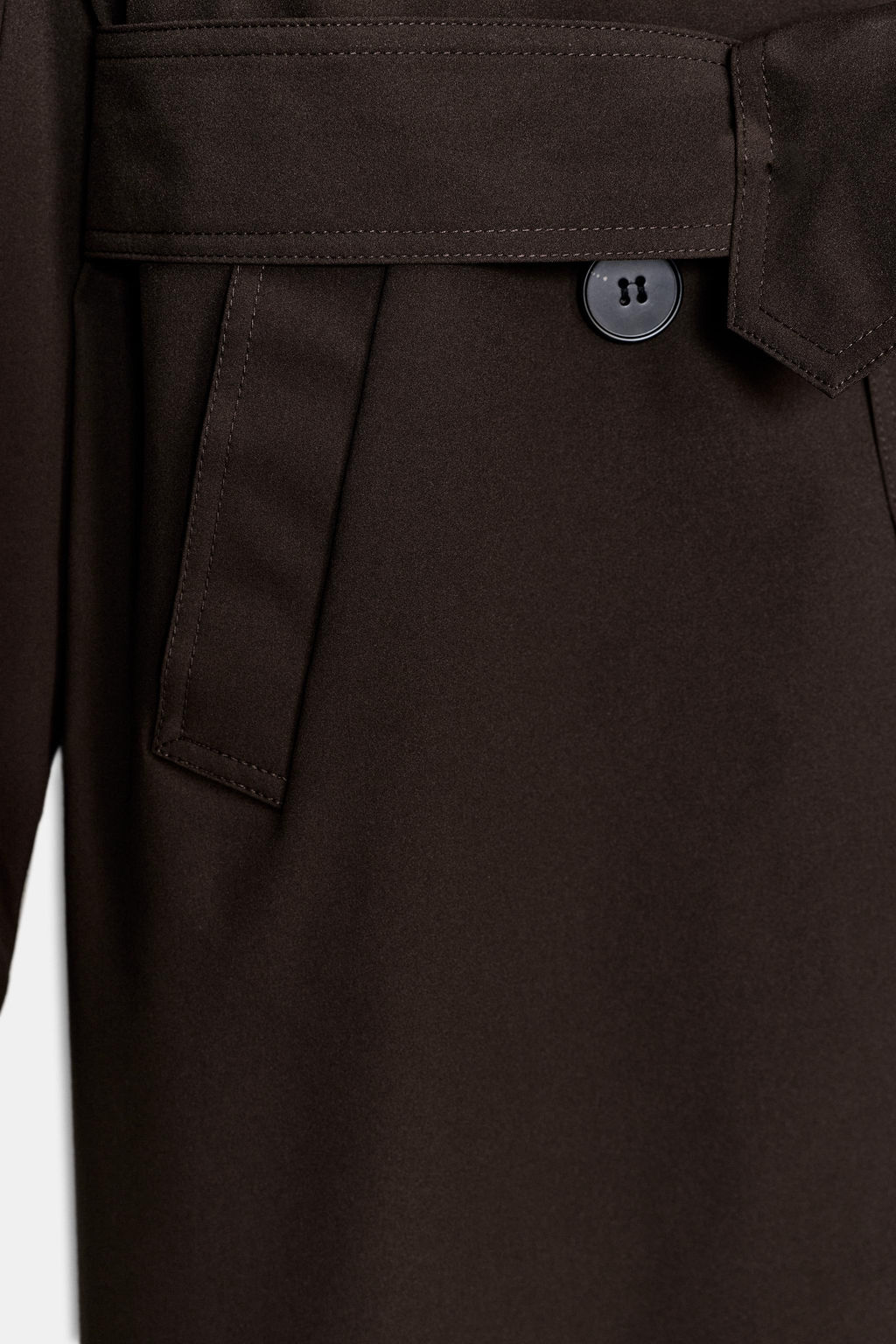 TRENCH LARGO CINTUR?N WATER REPELLENT WINDPROOF / Marr?n - Zara фото 5