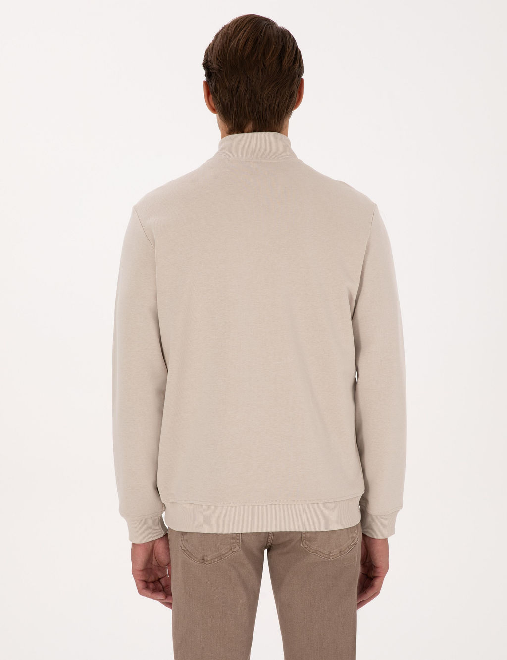 Bej Regular Fit Sweatshirt - Pierre cardin фото 5