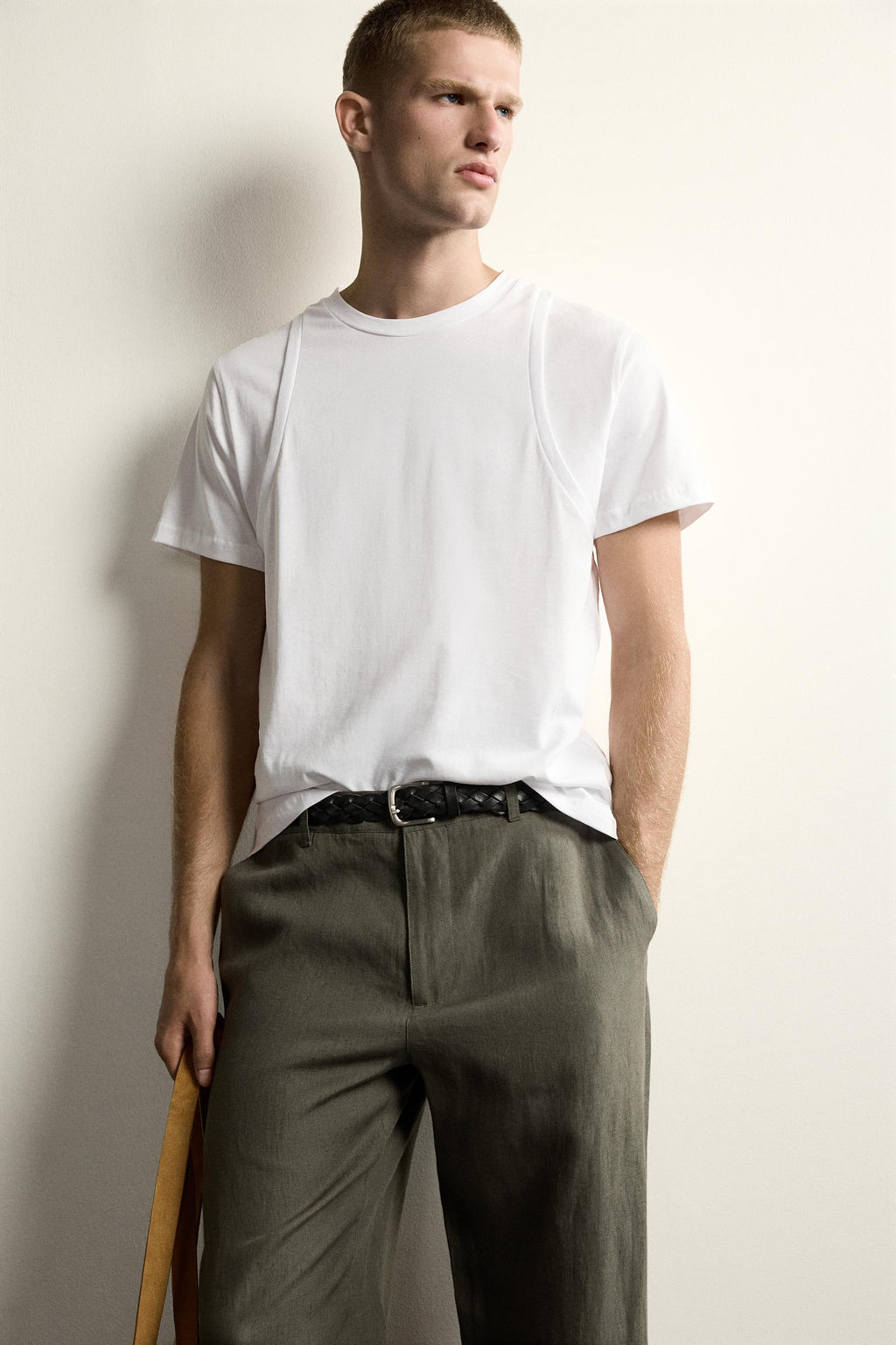 CAMISETA EFECTO SUPERPOSICI?N / Blanco - Zara фото 5