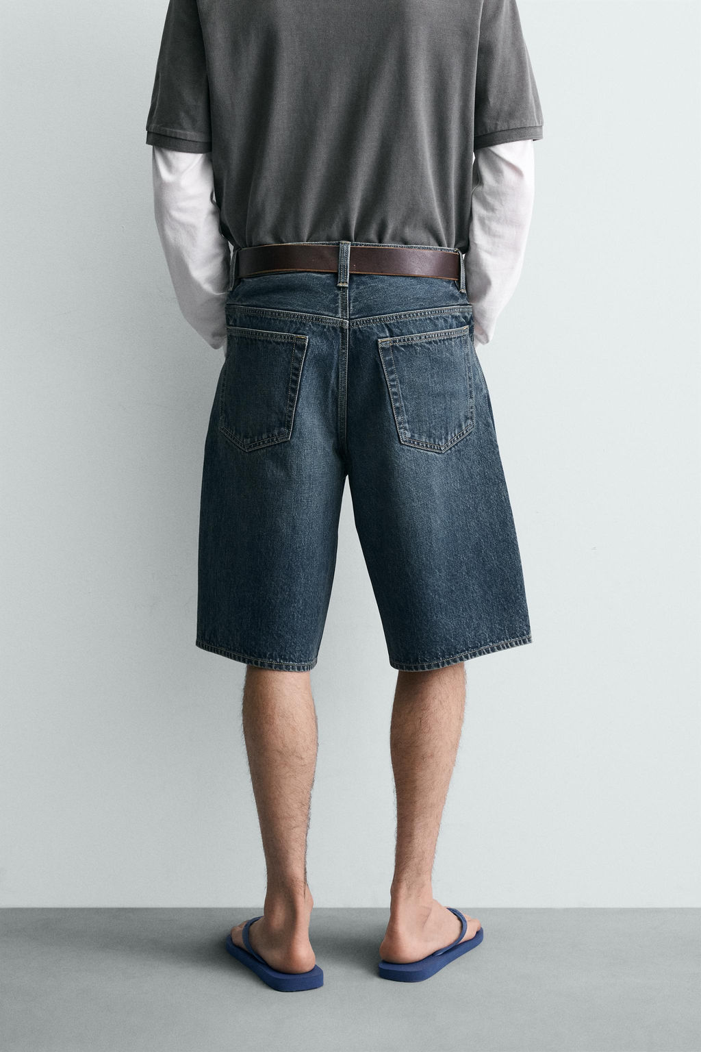 BERMUDA DENIM BAGGY FIT / Azul - Zara фото 3