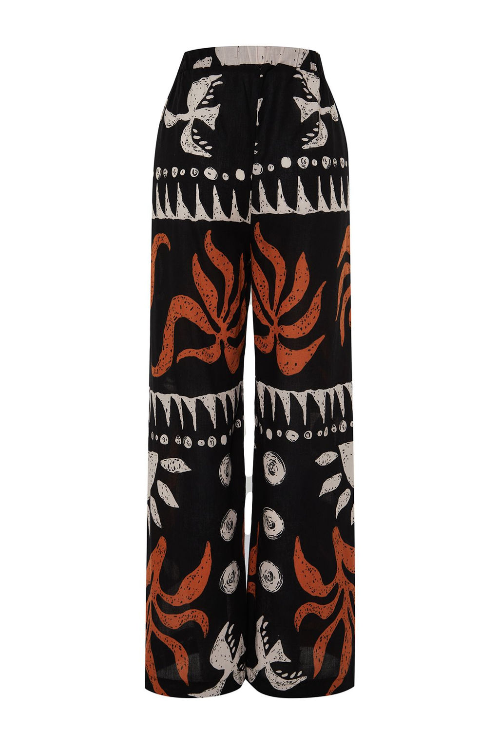 TRENDYOLMILLA Soyut Desenli Dokuma %100 Pamuklu Plaj Pantolon TBESS24PL00020 фото 8