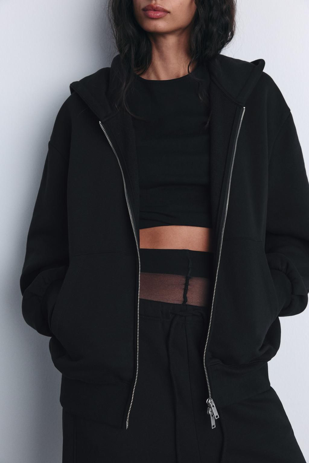 OVERSIZE ZIP-UP HOODIE - Zara фото 3