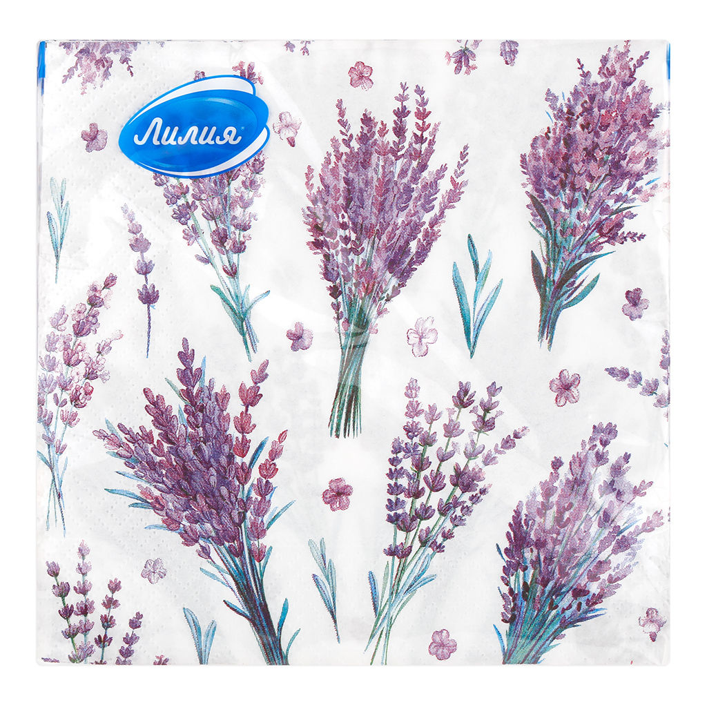Салфетки бумажные 33х33см Лилия, 2-х слойные, 20 штук в упаковке, Ароматный букет - Bouquet фото 2