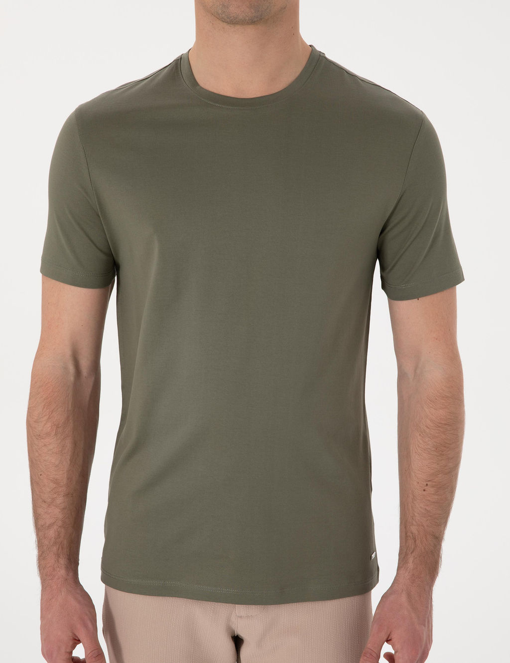 Haki Slim Fit Merserize Basic Ti__rt - Pierre cardin фото 6
