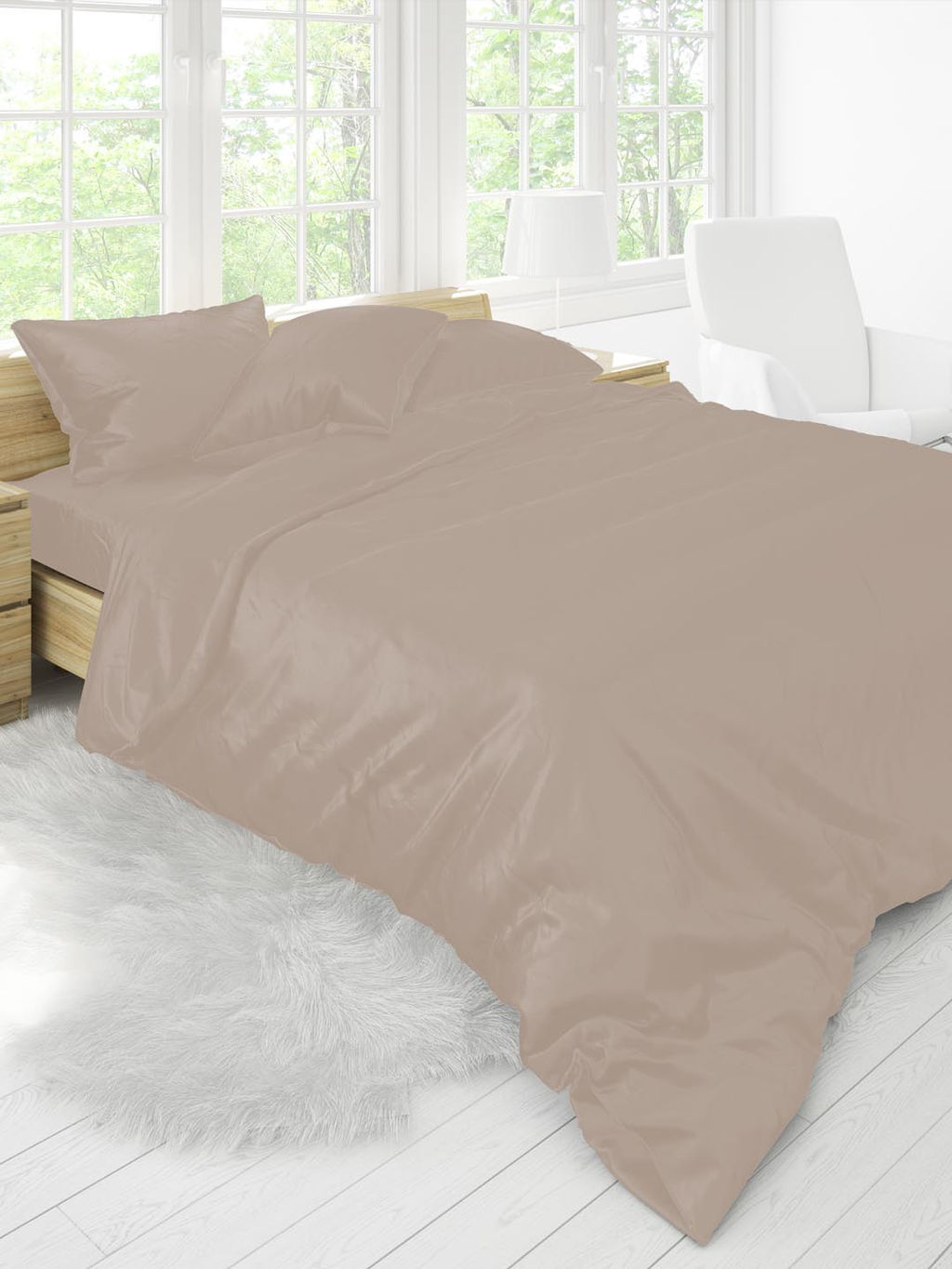 Пододеяльник сатин гладкокрашенный - Бронза 180х215