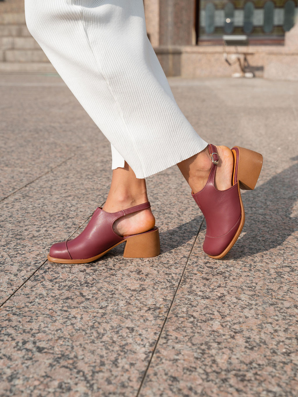 Босоножки 5133.23663be.Гнилая вишня+коричневый