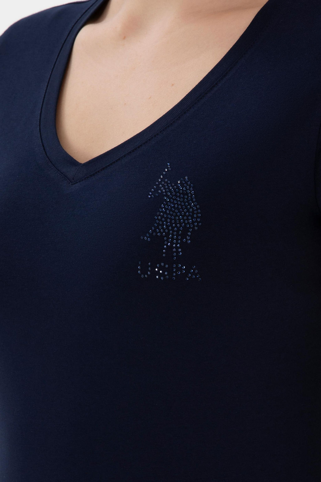 Kad_n Lacivert Basic Ti__rt Sepette S_rpriz _ndirim - U.s. polo assn фото 7