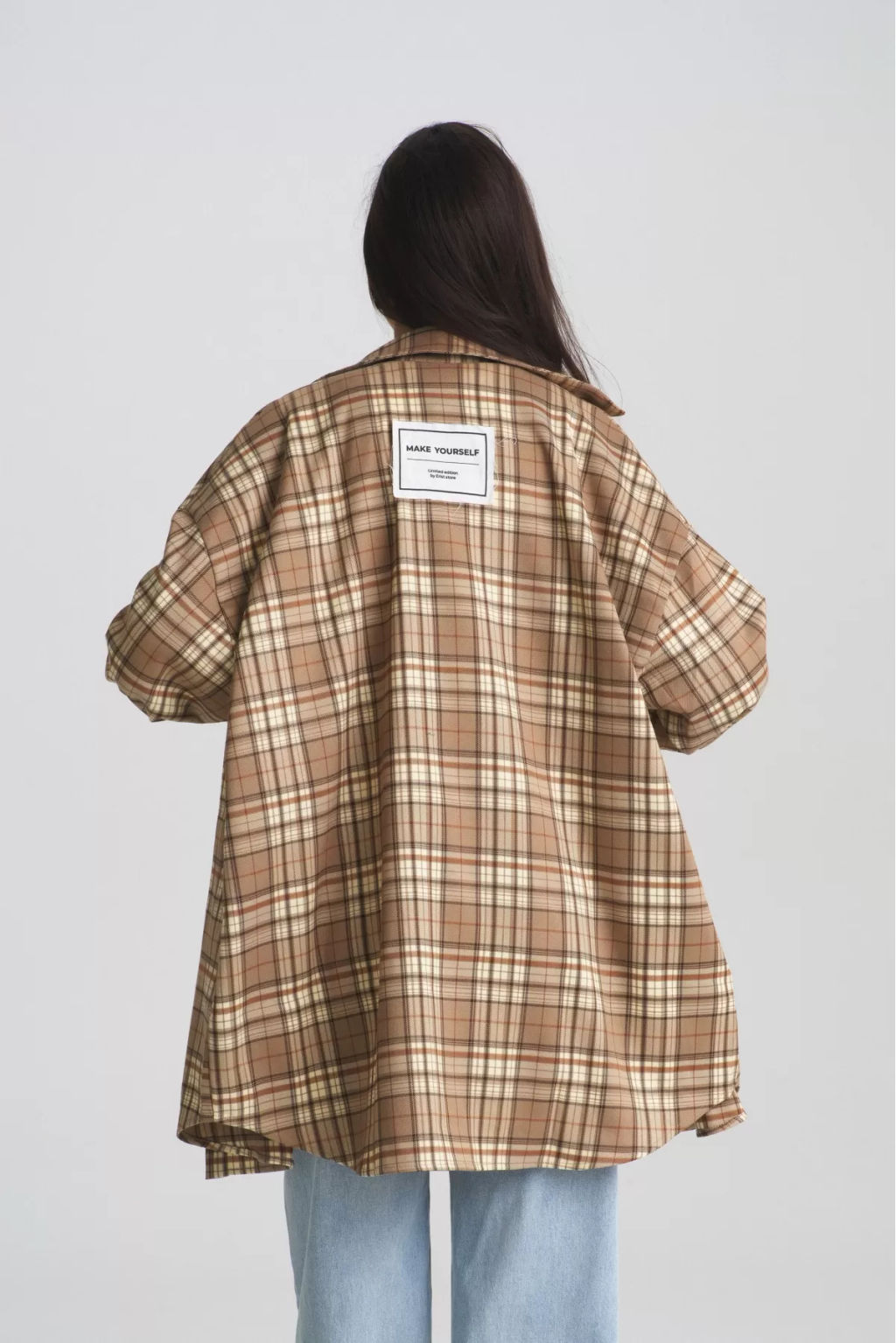 Рубашка в клетку Beige - Erist store фото 8