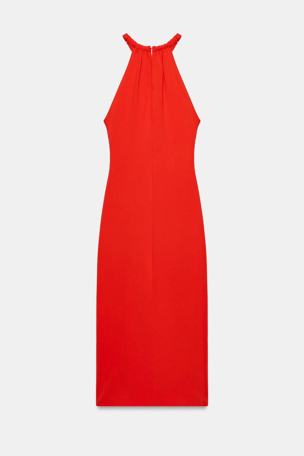 MIDI HALTER DRESS WITH APPLIQUE - Zara фото 9