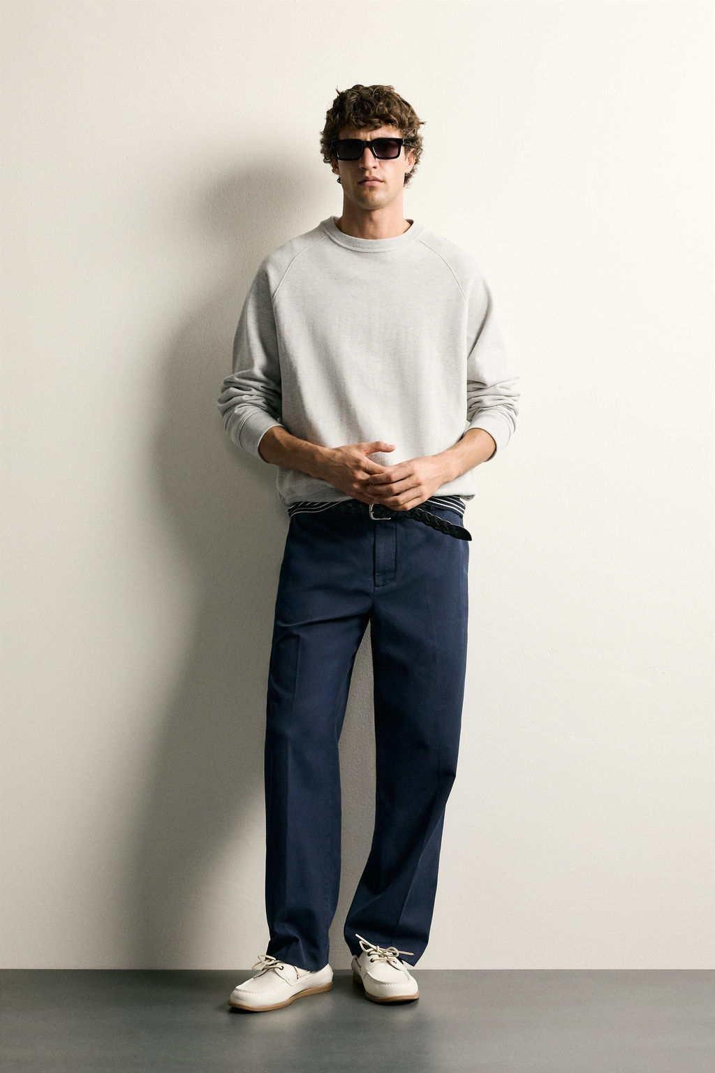 PANTAL?N RELAXED FIT LAVADO / Azul