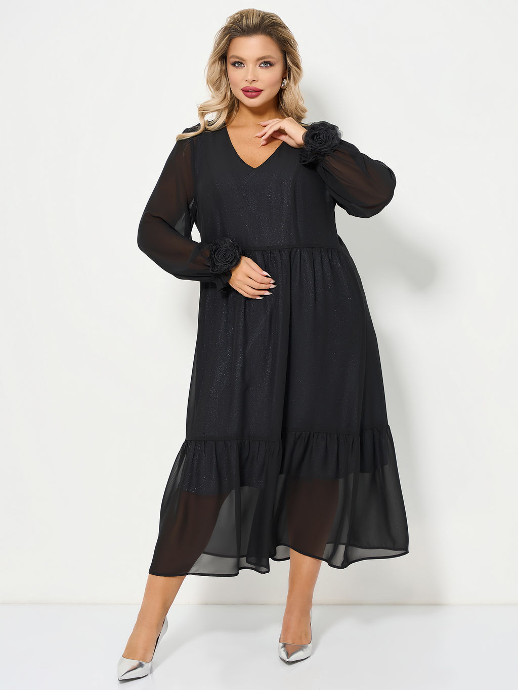 Платье 0355-1 чёрный кристалл