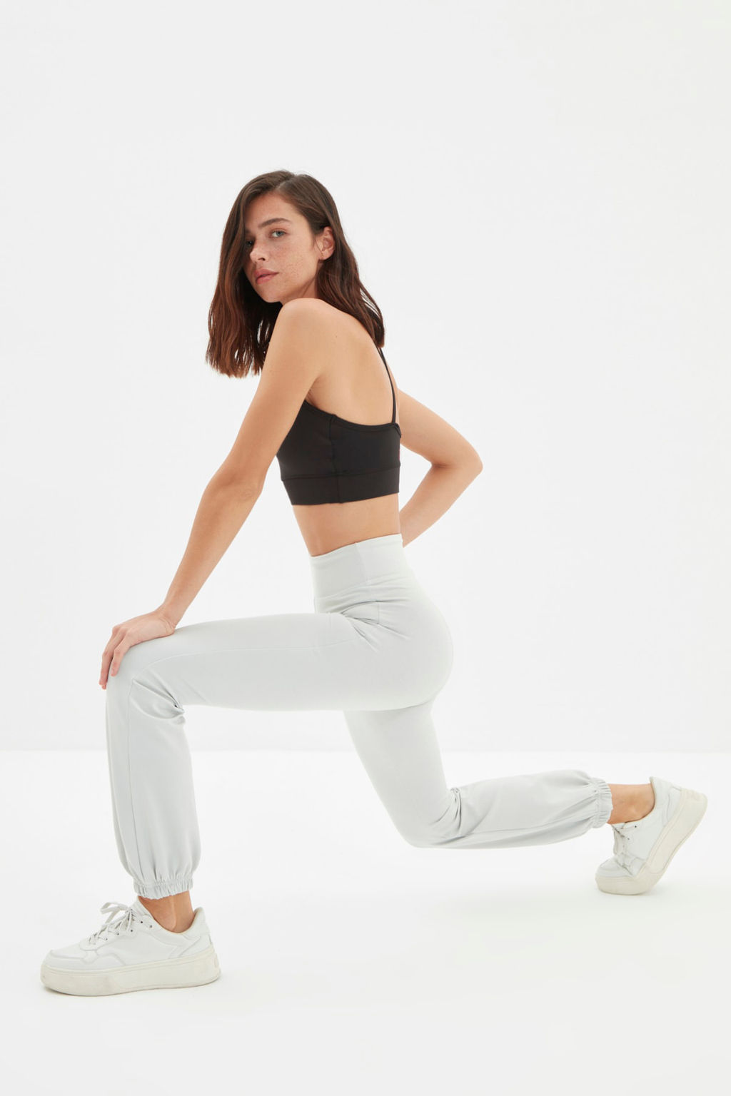 Gri Jogger Toparlay?c? Orme Spor Esofman Alt? TWOAW22EA0196