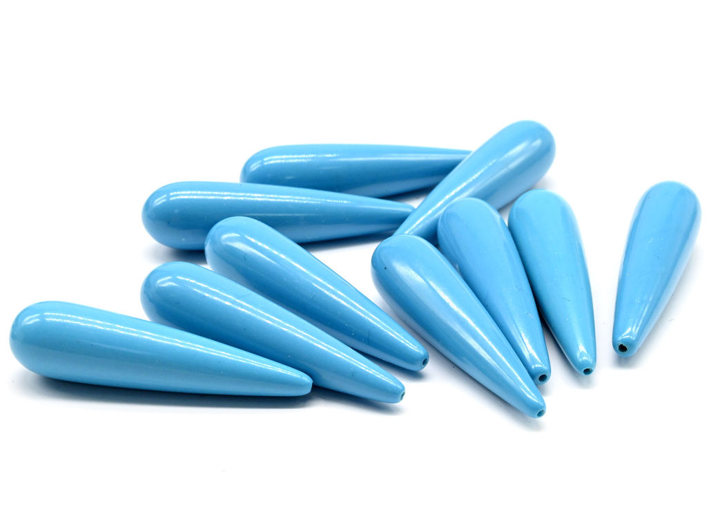 Бусины из бирюзы имитация капля 10*10*40мм Радуга камня