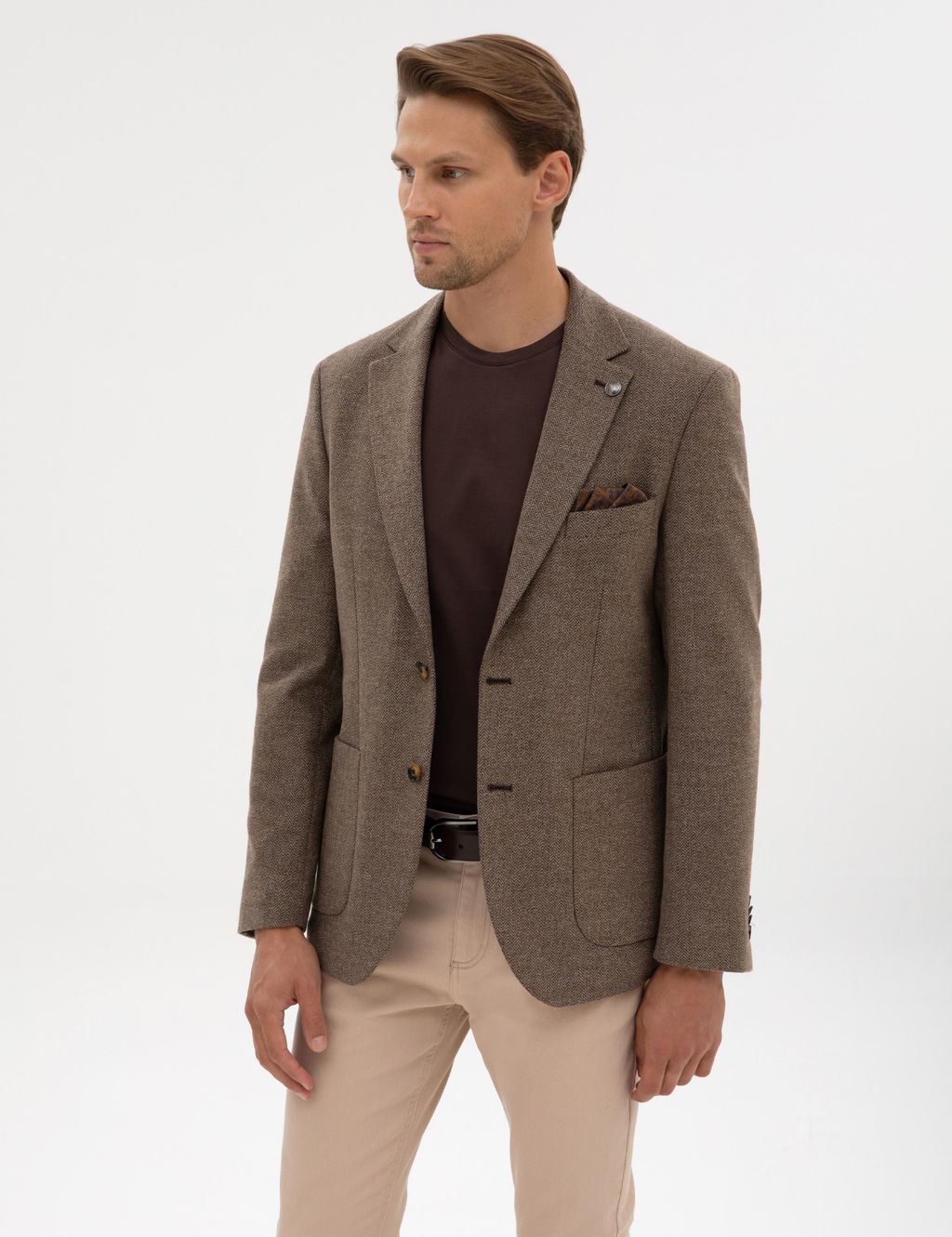 Kahverengi Slim Fit Bal_ks_rt_ Ceket