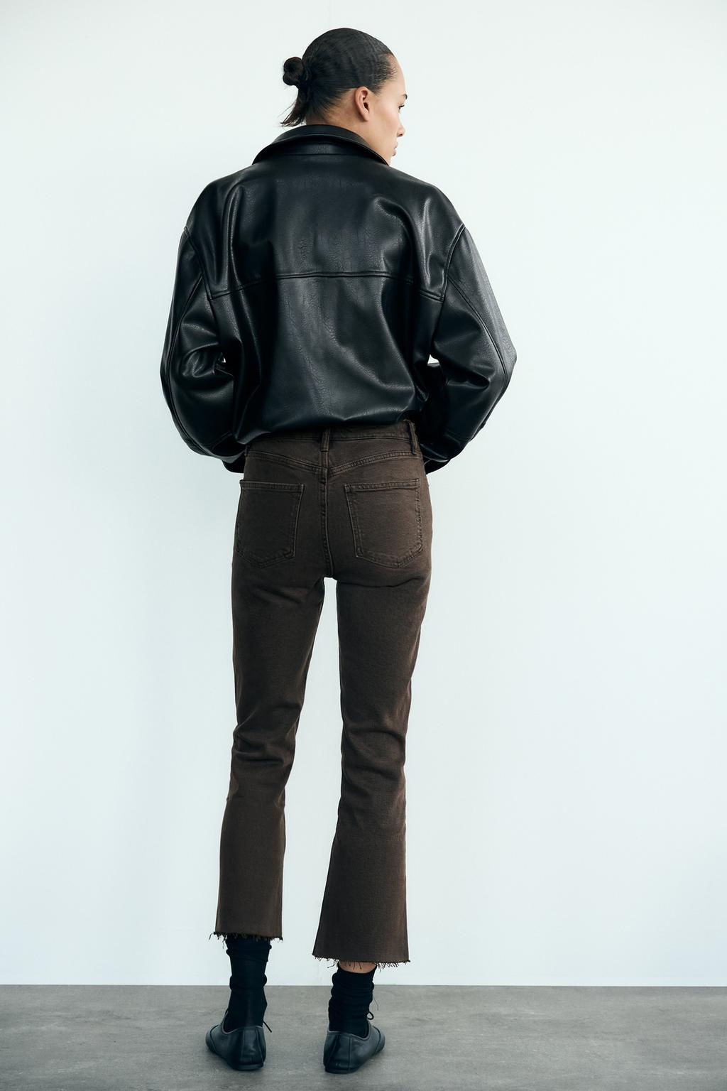 TRF CROPPED FLARE HIGH-WAIST JEANS - Zara фото 17