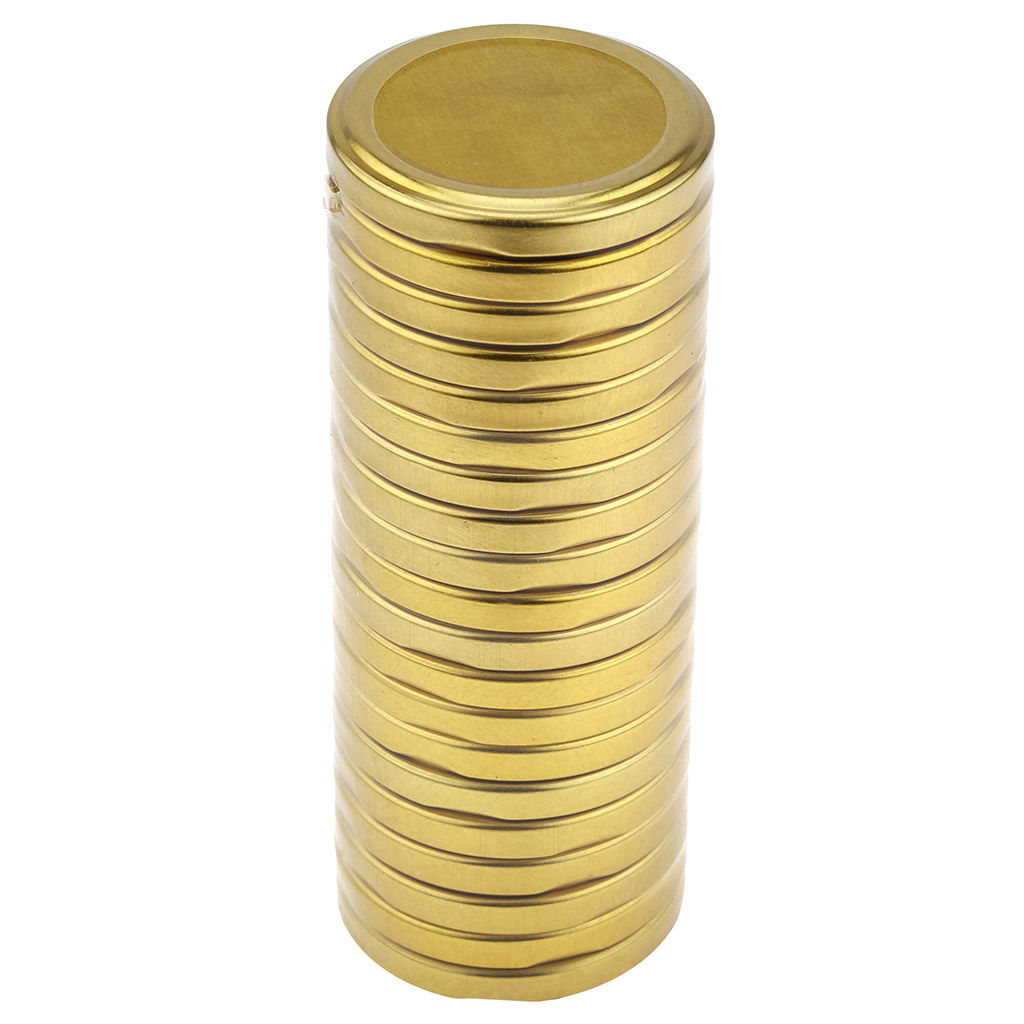 Цена за 20 шт. Крышка металлическая майонезная винтовая (твист-офф) д66мм, золотой (Россия) - Домашняя мода фото 3