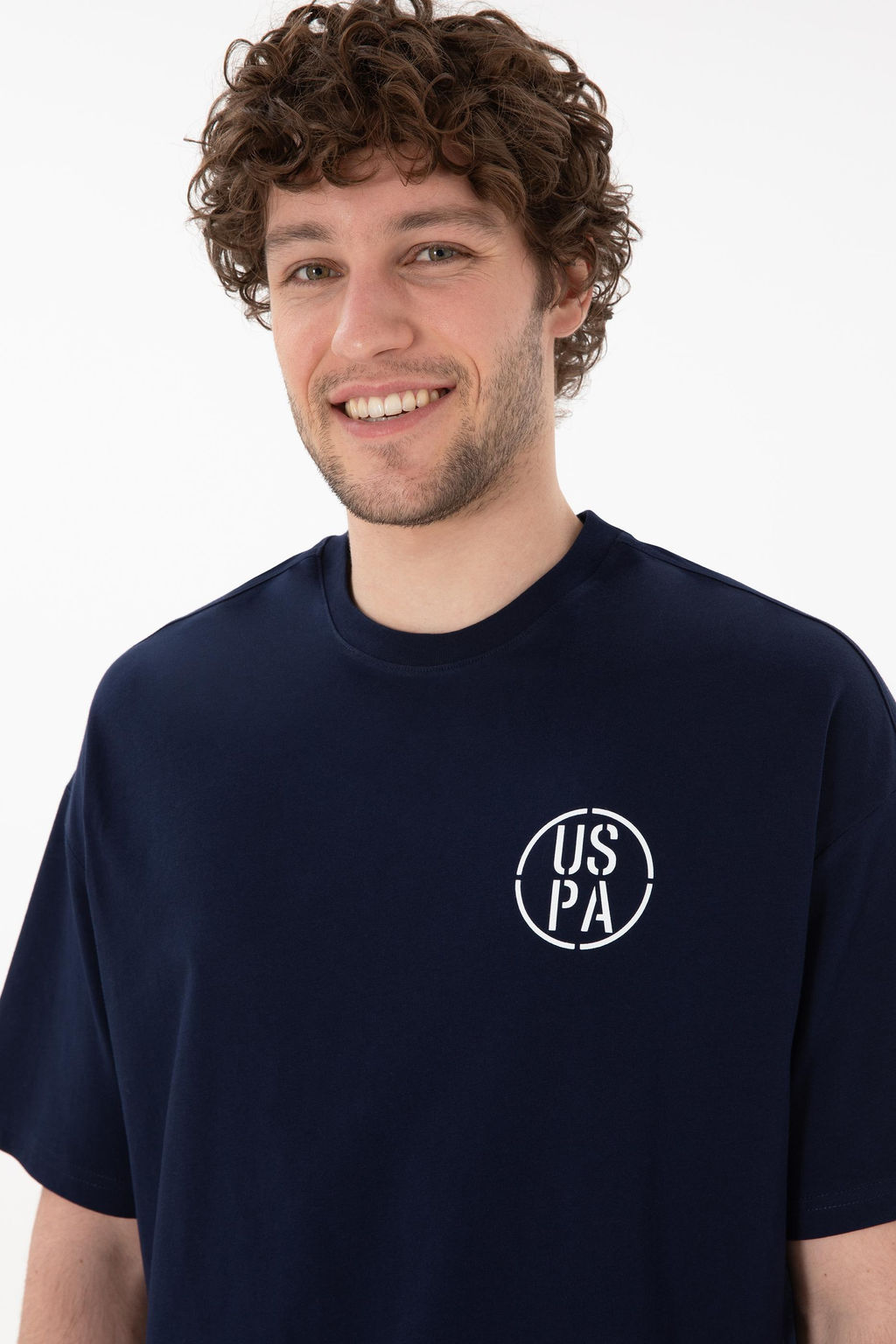 Erkek Oversize Fit Bisiklet Yaka Lacivert Ti__rt Sepette S_rpriz _ndirim - U.s. polo assn фото 3