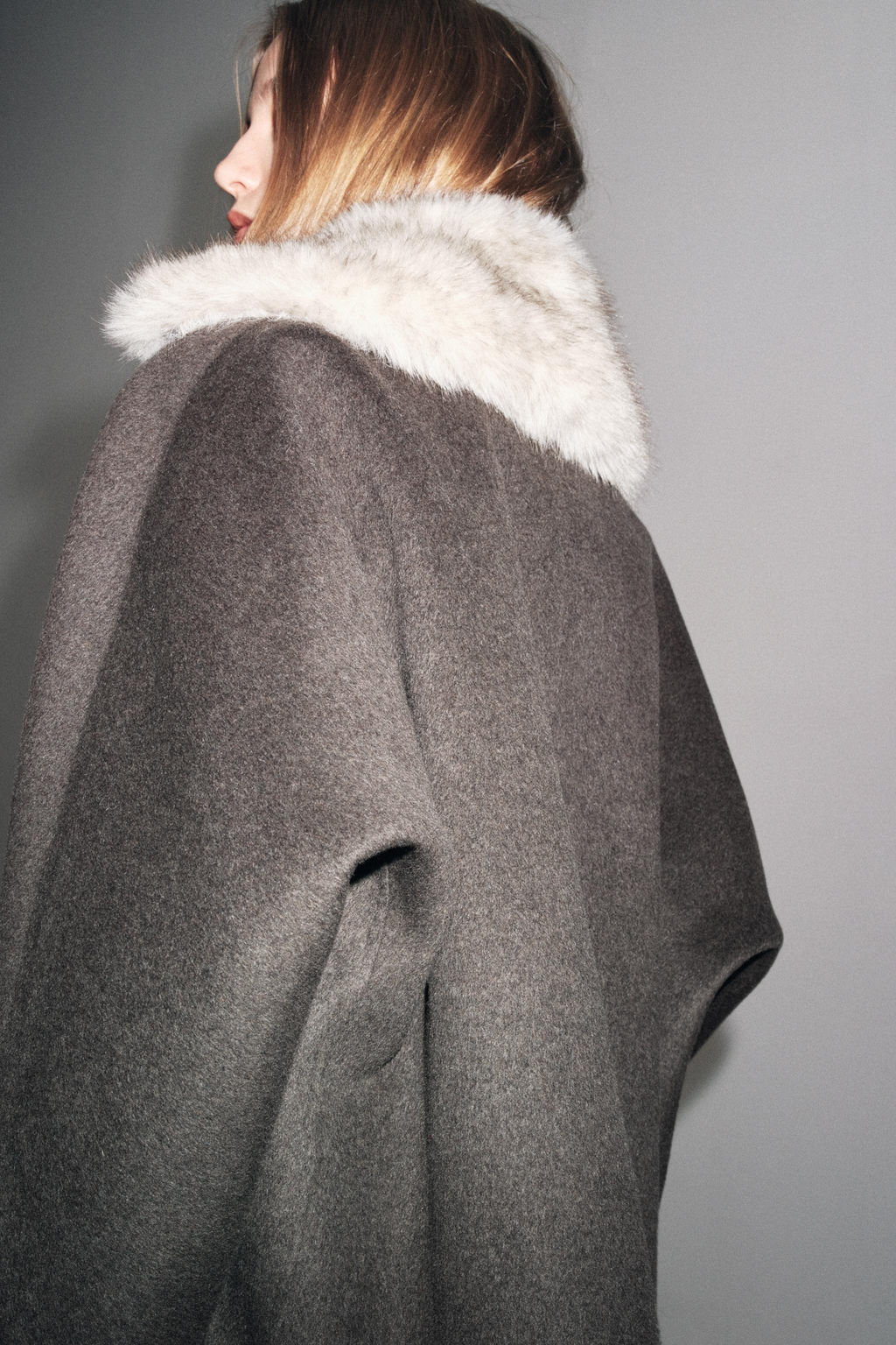 WOOL JACKET WITH FAUX FUR COLLAR ZW COLLECTION - Zara фото 16