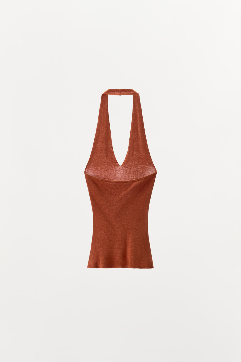 100% SILK SEAMLESS HALTER TOP - Zara фото 7