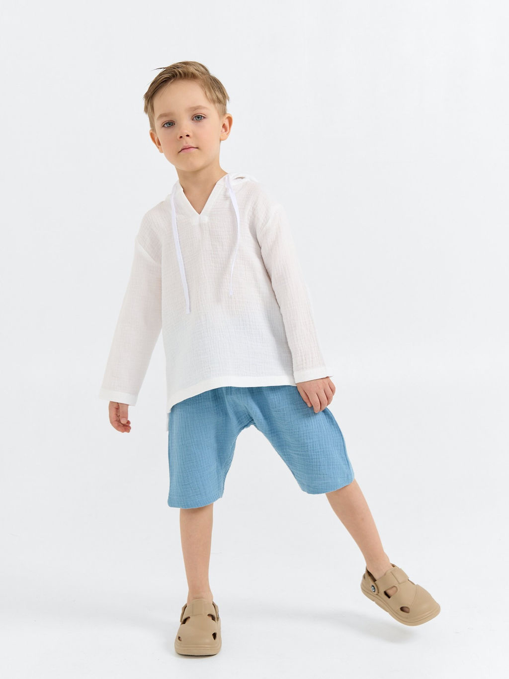 Шорты муслиновые Деним - Bungly фото 6