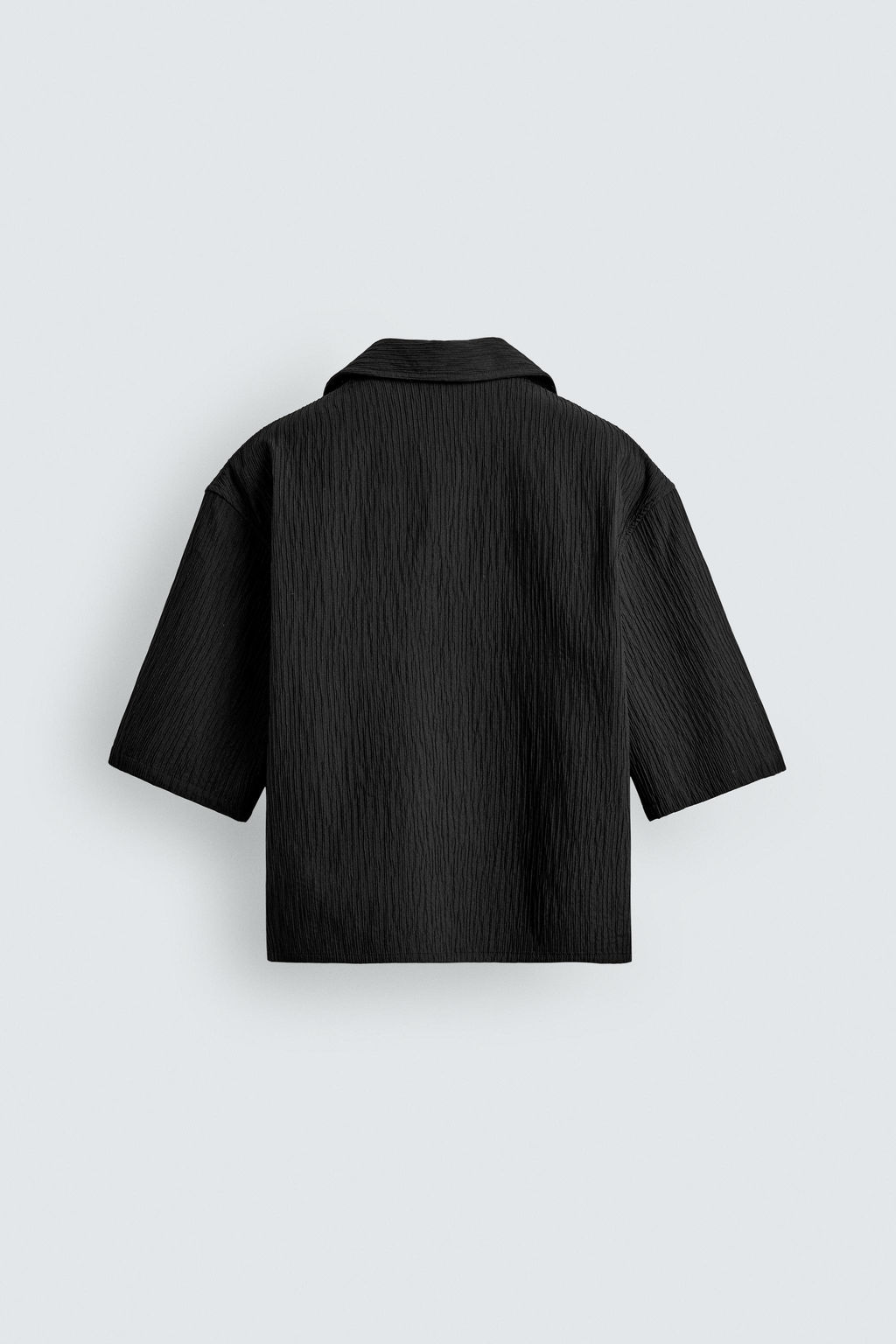 CAMISA BOXY FIT EFECTO RELIEVE / Negro - Zara фото 8