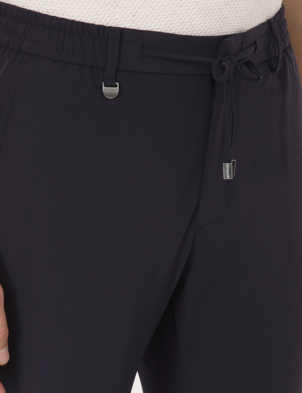 Lacivert Beli Kordonlu Klasik Jogger Pantolon