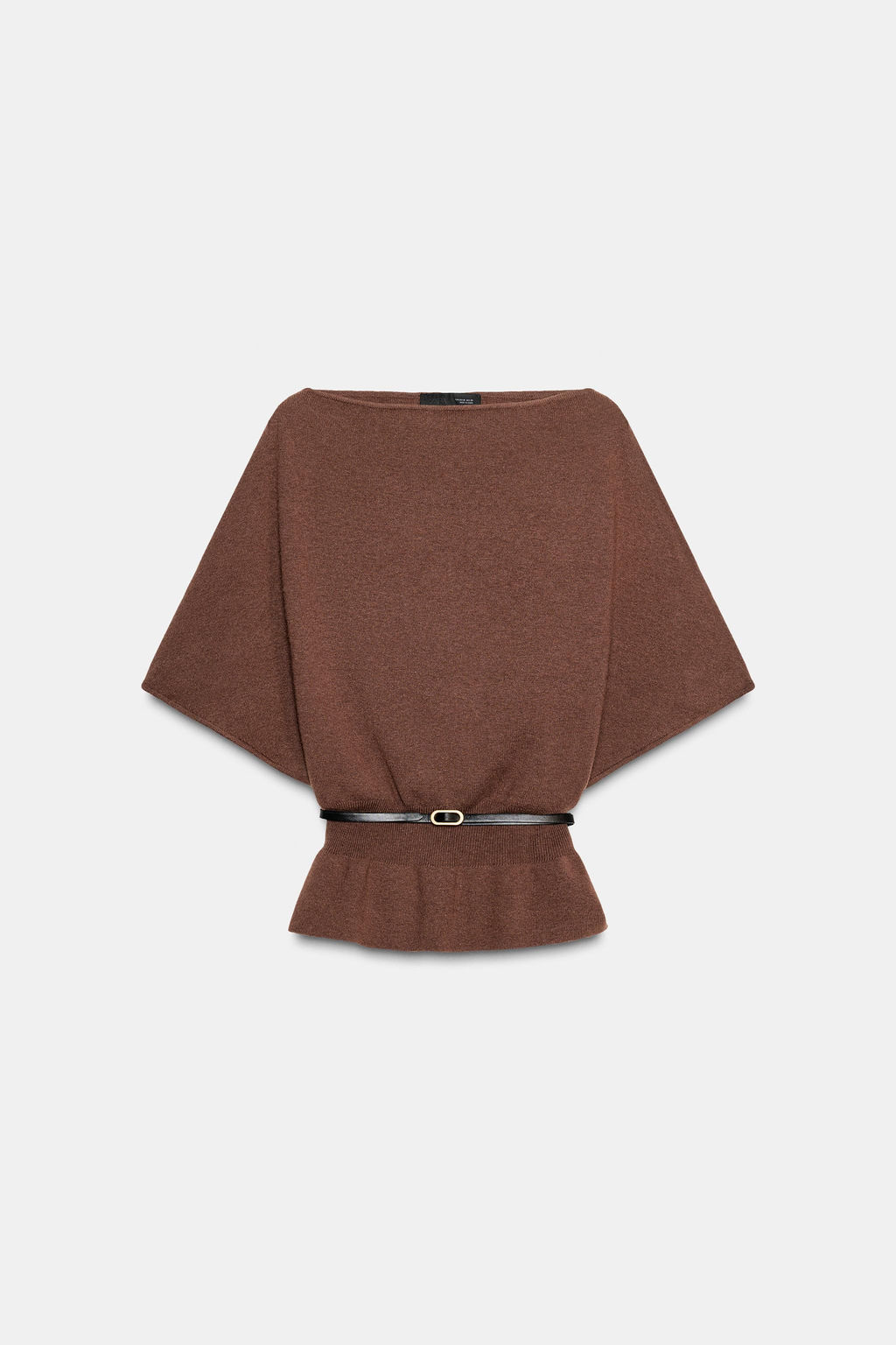 KNITTED CAPE TOP WITH BELT - Zara фото 3