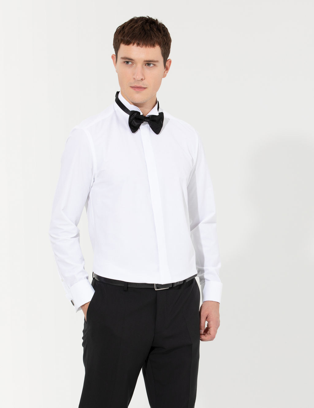 Beyaz Slim Fit Smokin G_mlek