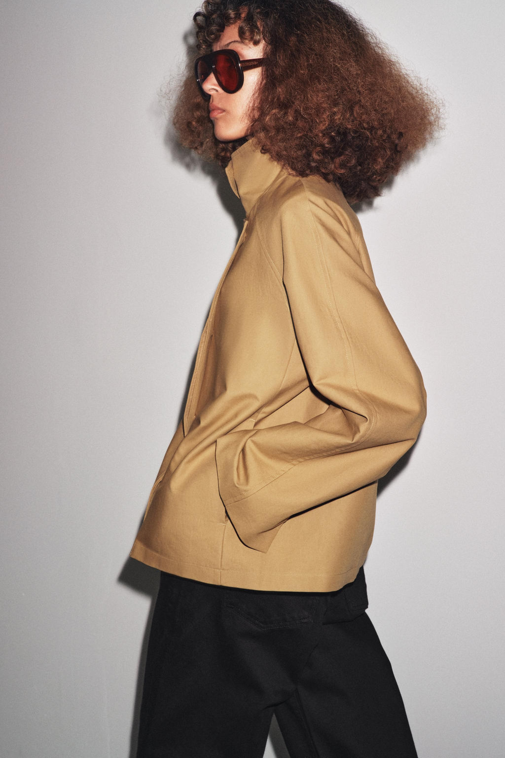 ZW COLLECTION MINIMAL SHORT TRENCH COAT