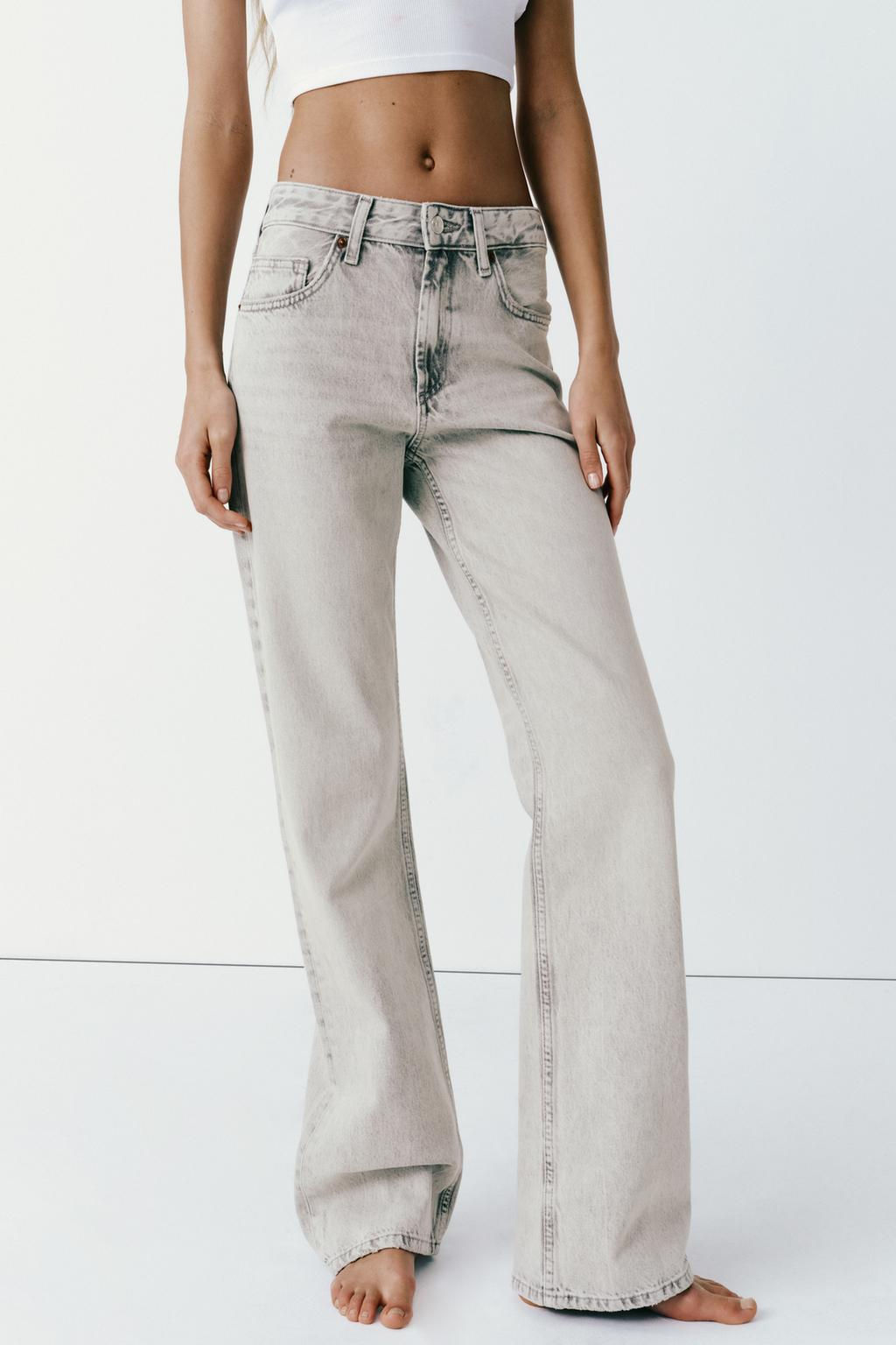 TRF WIDE-LEG MID-RISE FULL LENGTH JEANS - Zara фото 4