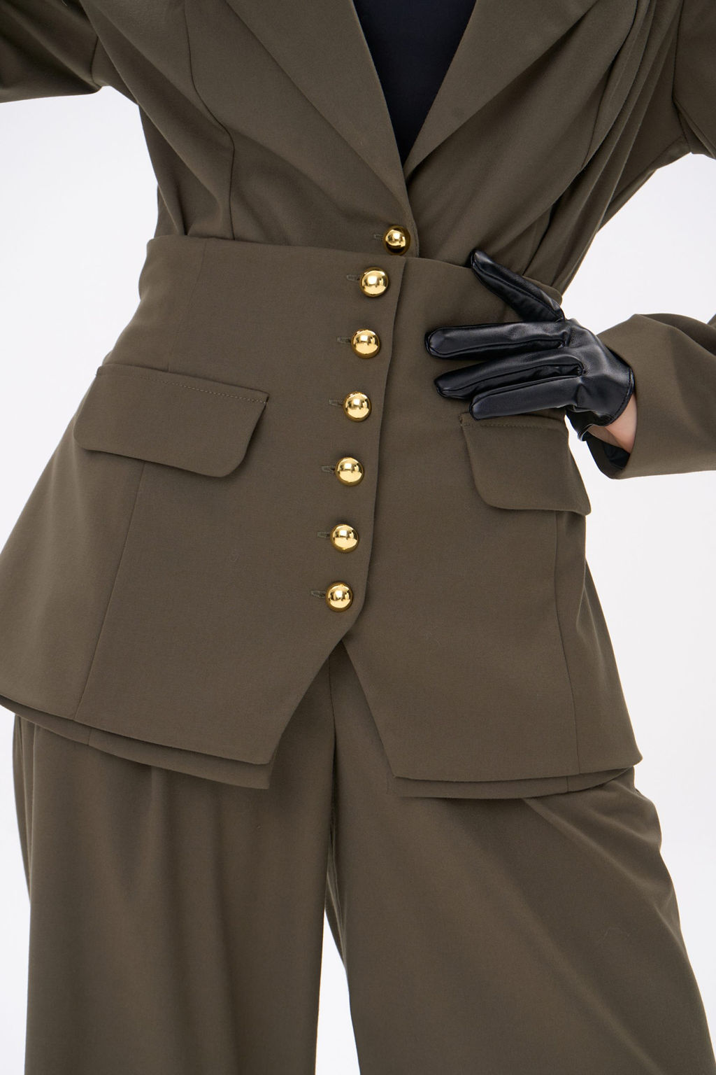 Костюм  тройка Мэдди (хаки)