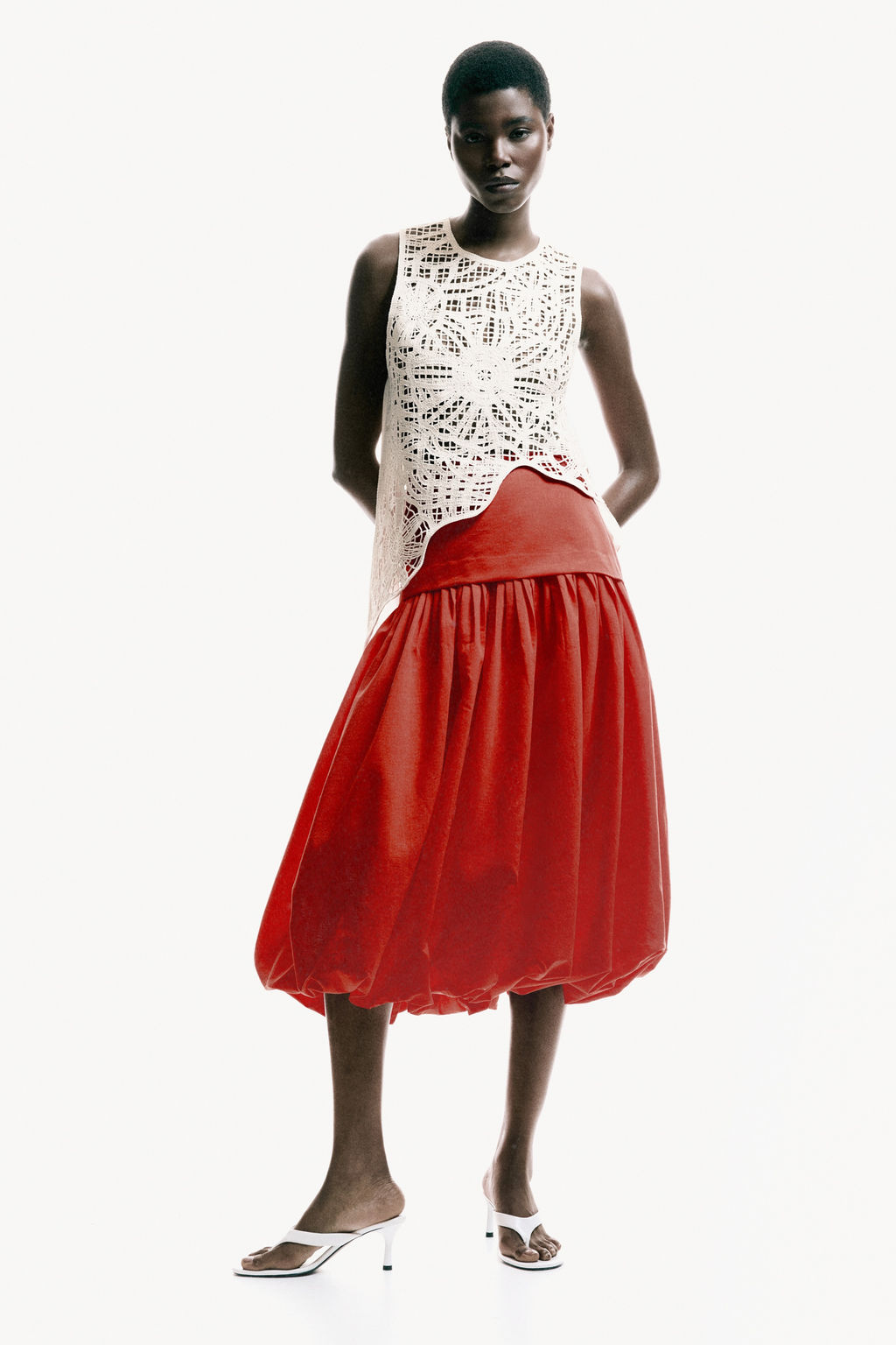 Top asim?trico efecto crochet - H&m фото 4