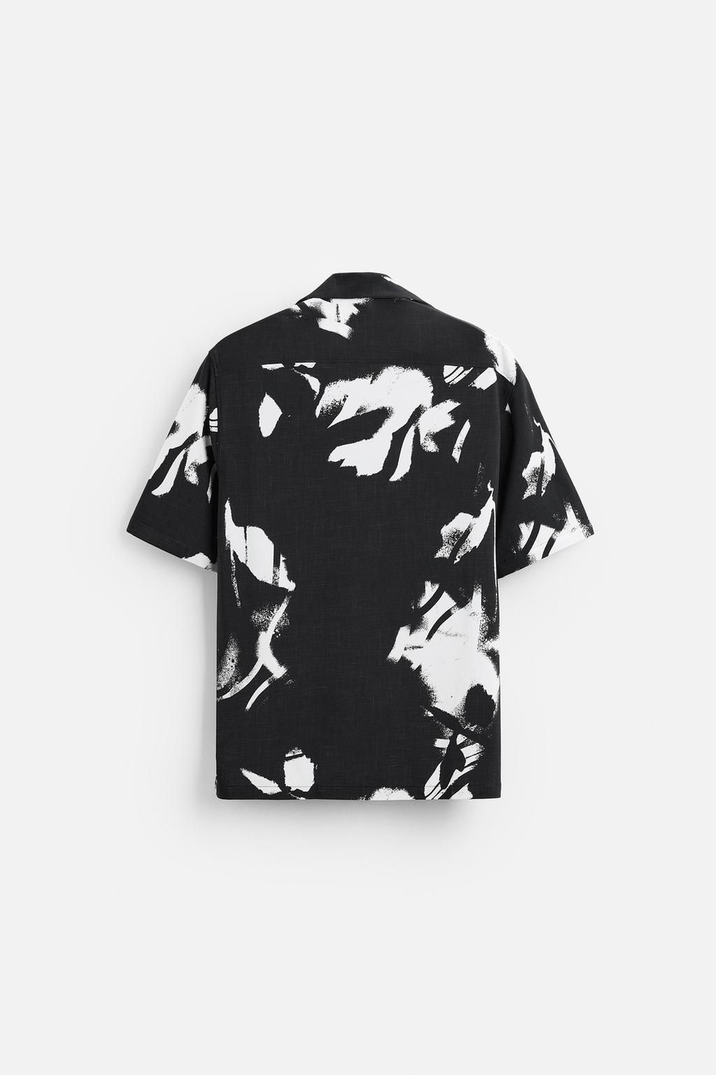 ABSTRACT PRINT STRETCH SHIRT - Zara фото 9