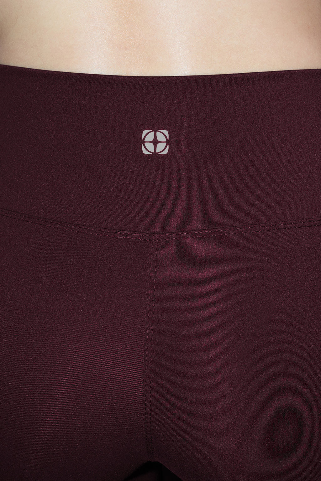 Bordo Soft F?rcal? Kumas Reflektor Bask? Detayl? Tam Boy Orme Spor Tayt THMAW25TY00020