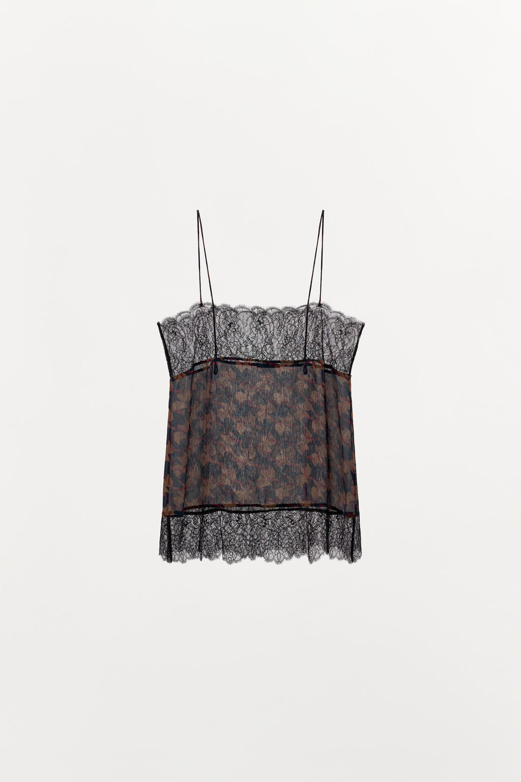 100% VISCOSE PRINTED LACE TOP - Zara фото 12