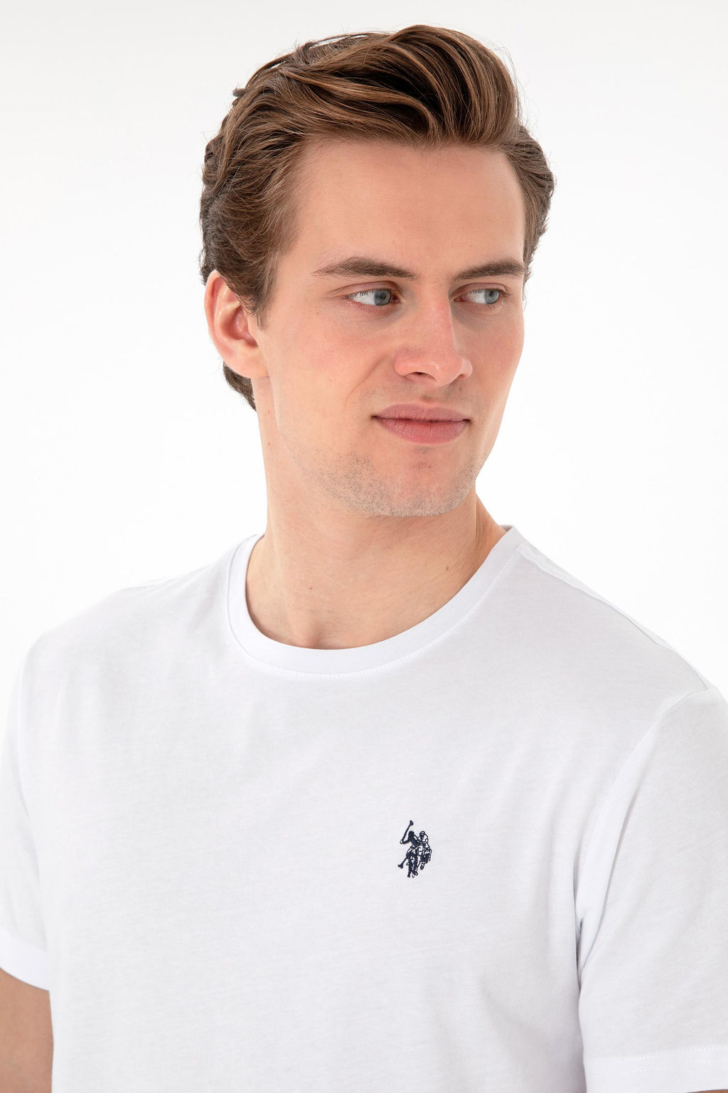 Erkek Regular Fit Bisiklet Yaka Beyaz Basic Ti__rt Sepette S_rpriz _ndirim - U.s. polo assn фото 2