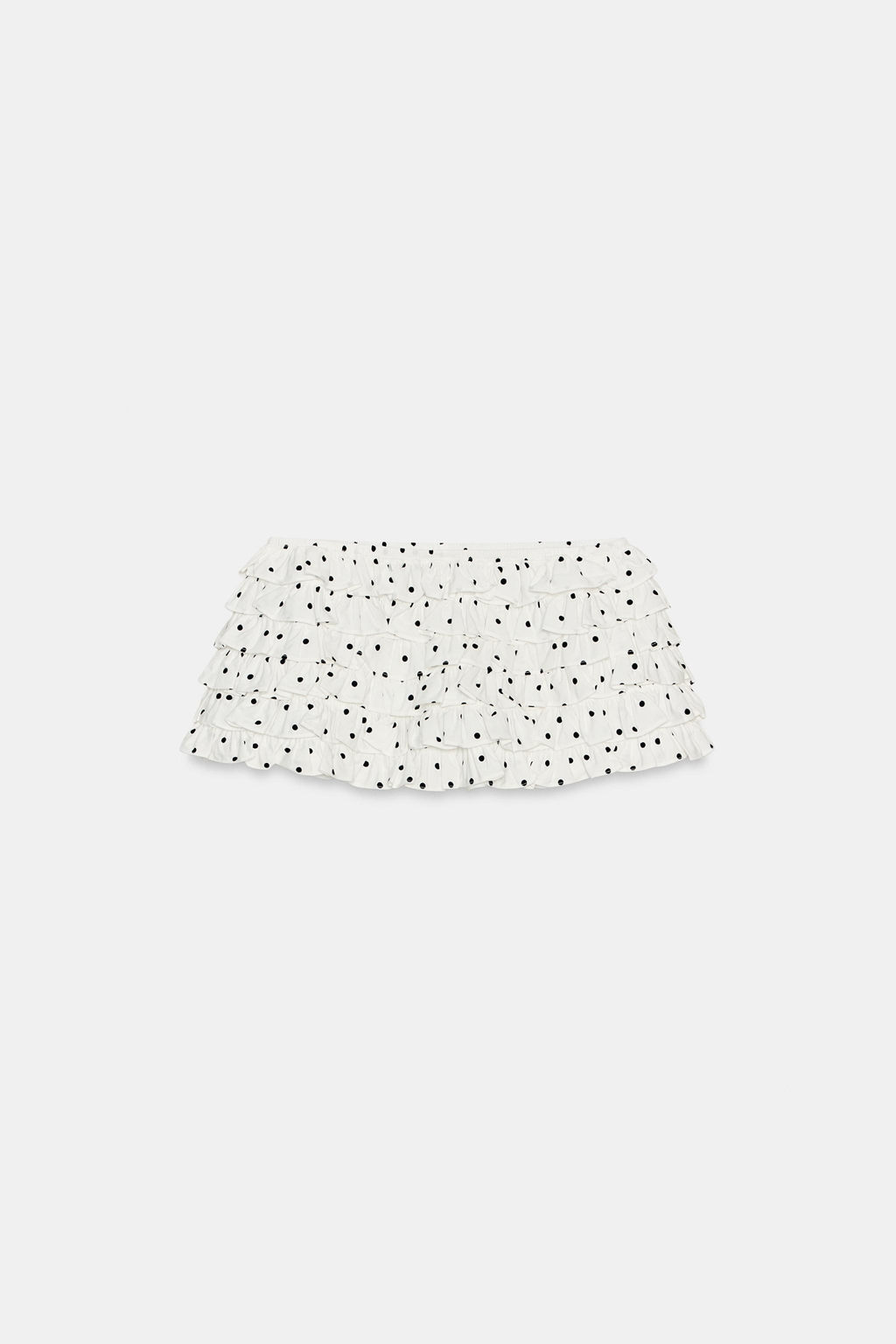 SHORTS MINI VOLANTES LUNARES / Crudo / Negro - Zara фото 6