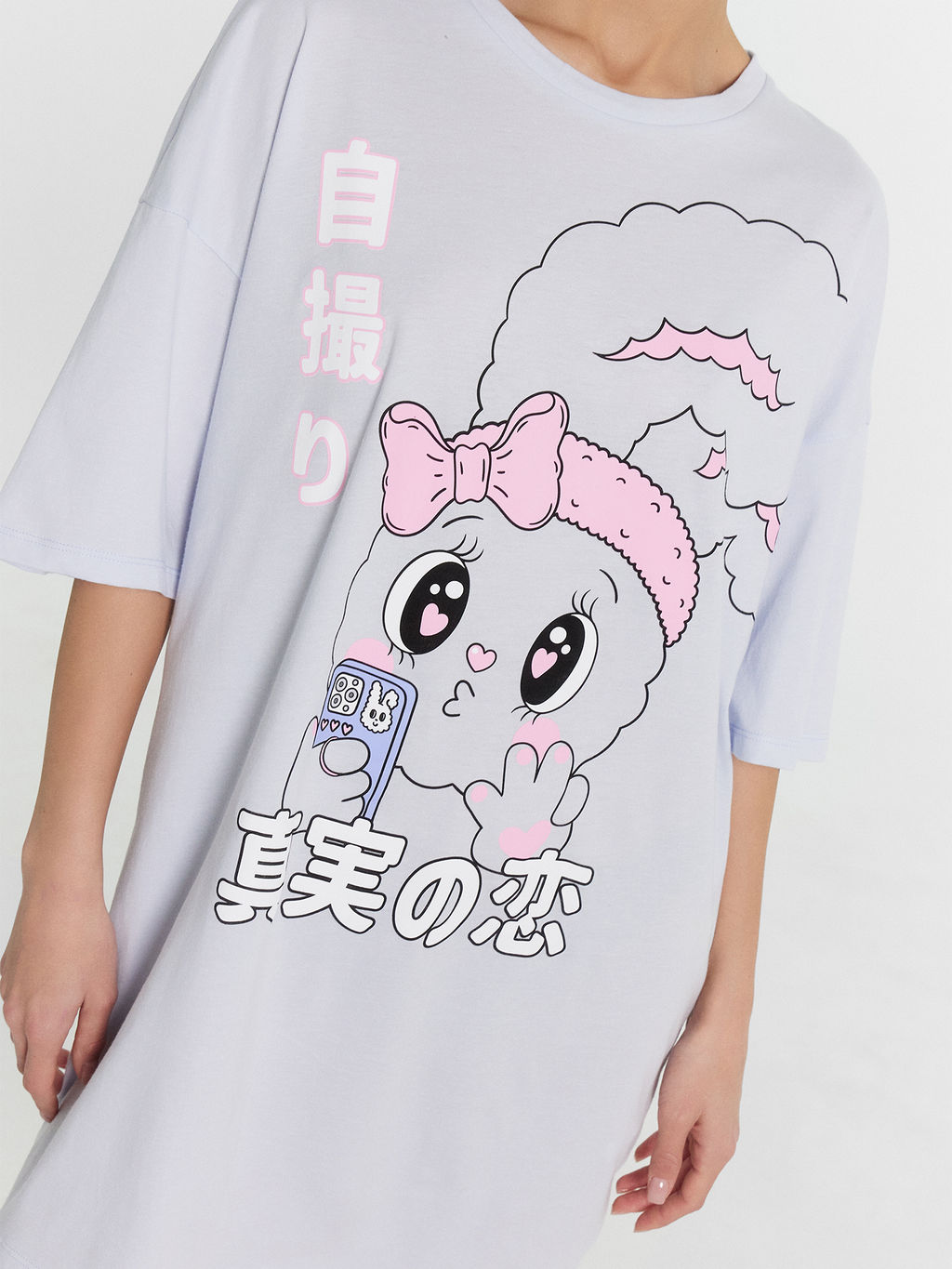 Туника женская домашняя голубая с принтом - Mark formelle фото 5