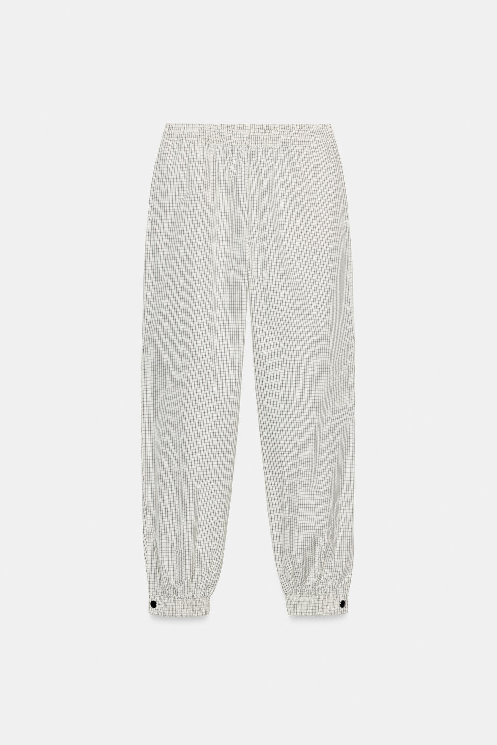 CHECK NYLON SAROUEL TROUSERS - Zara фото 14