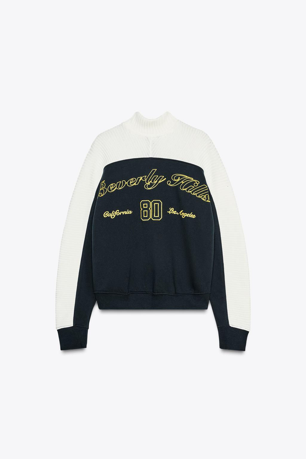 CONTRAST CHUNKY KNIT SWEATSHIRT - Zara фото 6