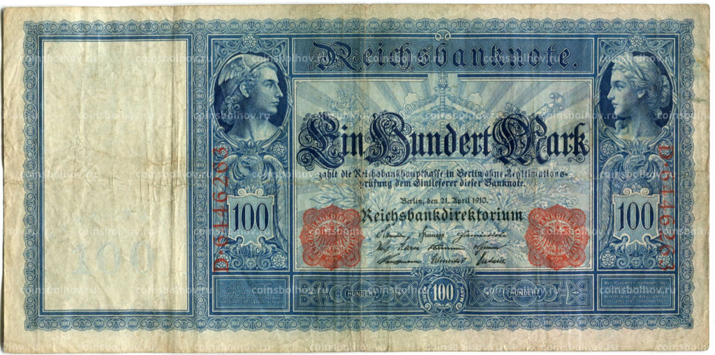 100 марок 1910 года Германия