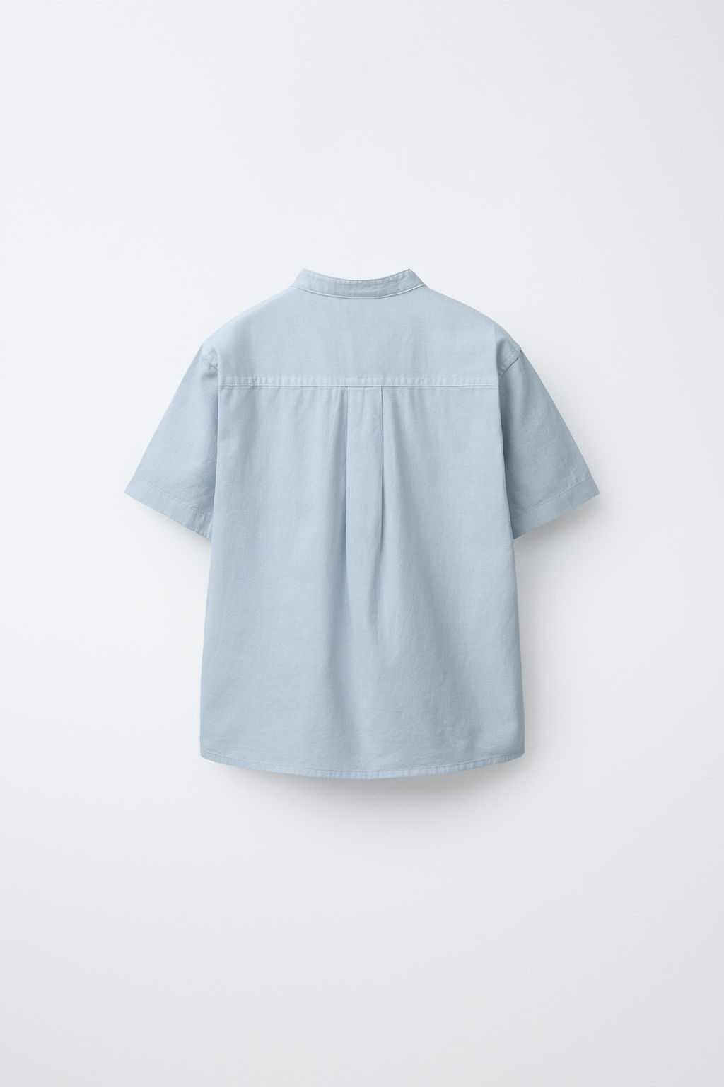 CAMISA CUELLO MAO CON ALGOD?N Y LINO / Celeste - Zara фото 2