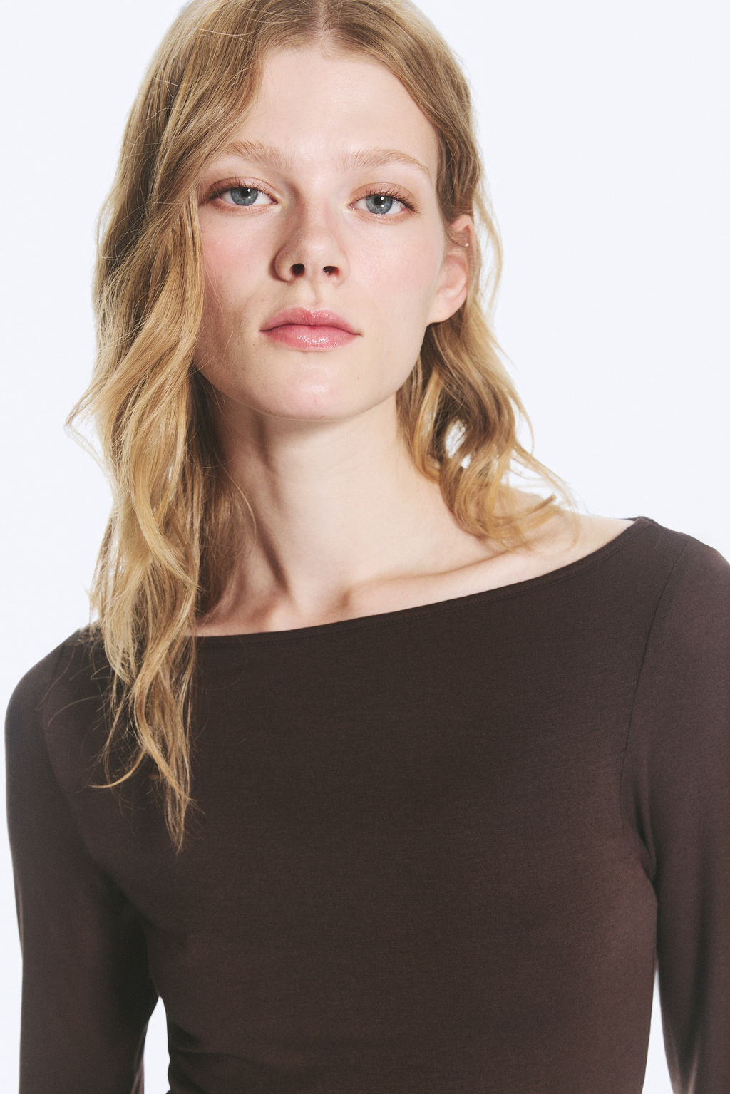 Top Transl?cido De Escote Barco Y Manga Larga - H&m фото 6