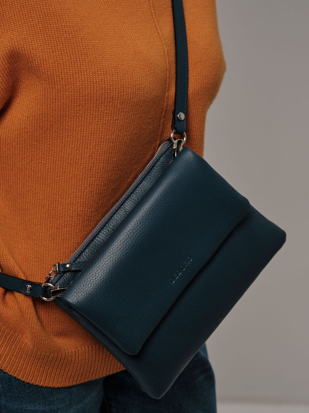 Сумка на плечо кросс-боди Deboro 31069 синяя волна