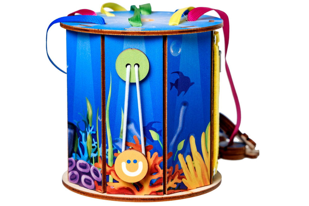 Игра по системе Монтессори Бизиборд Морские обитатели - Smiledecor фото 3