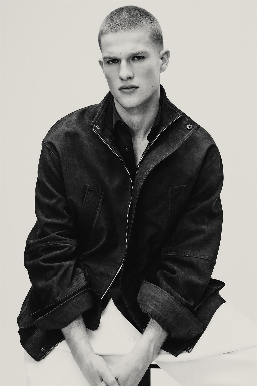 LEATHER RELAXED FIT PARKA - Zara фото 17