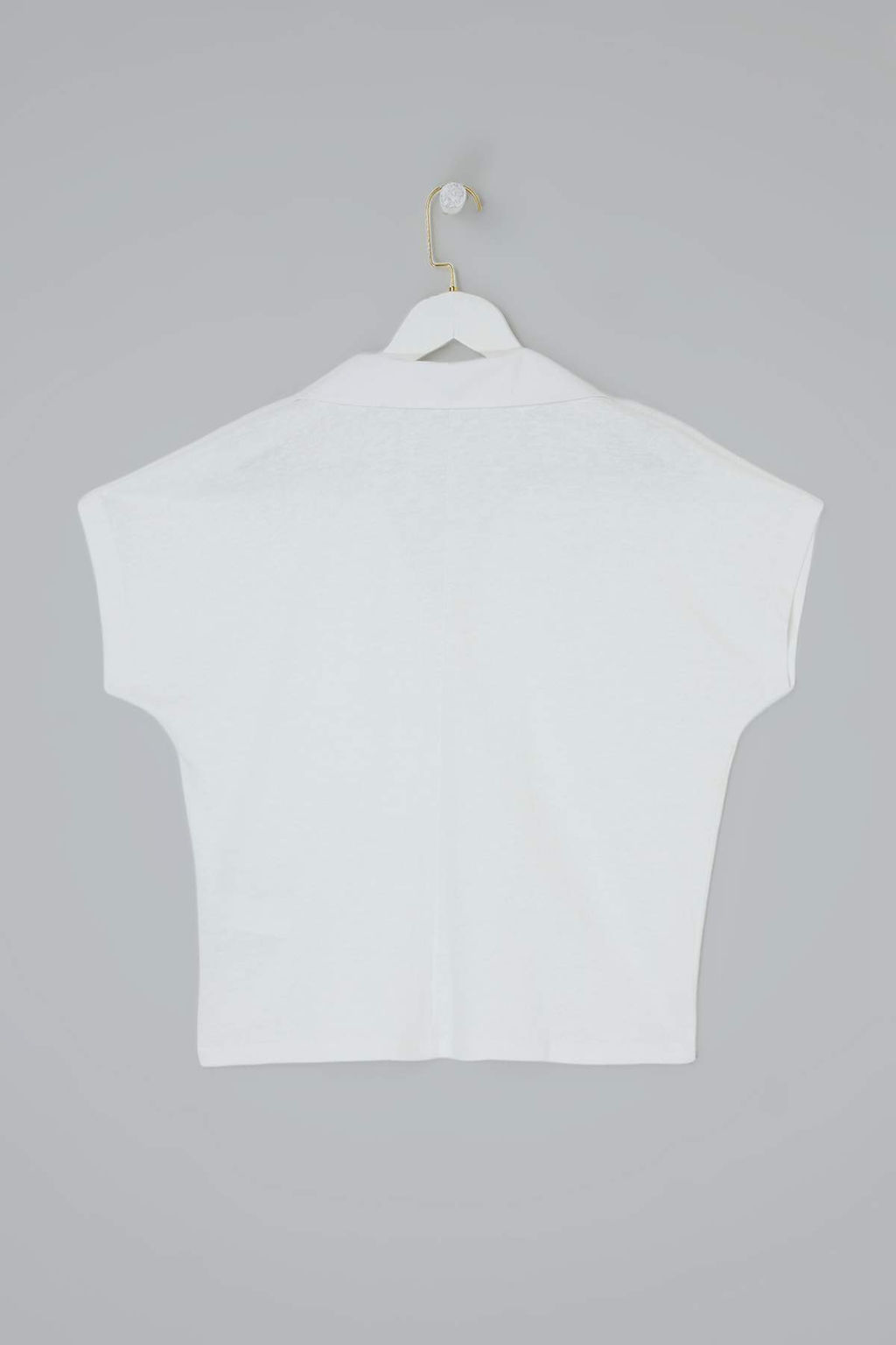 Ekru Regular/Normal Kal?p Polo Yaka Dusuk Kol Orme T-Shirt TWOSS26TS00078 - Trendyolmilla фото 2