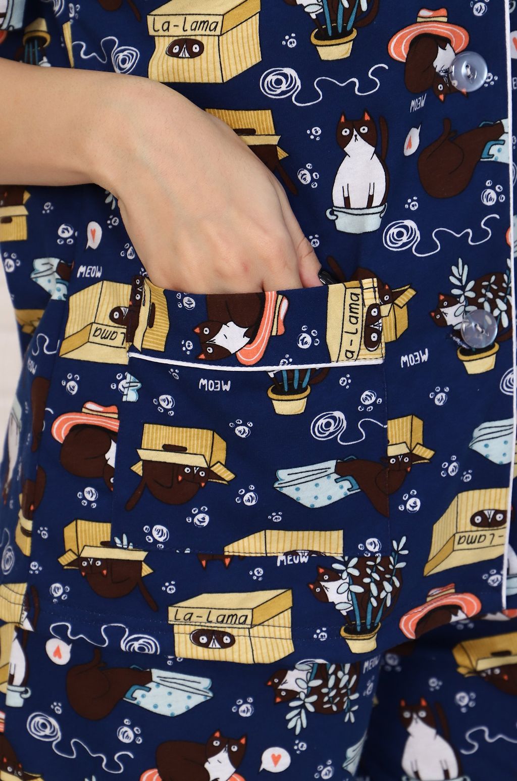 Женская хлопковая пижама с шортами Trikotel  фото 5