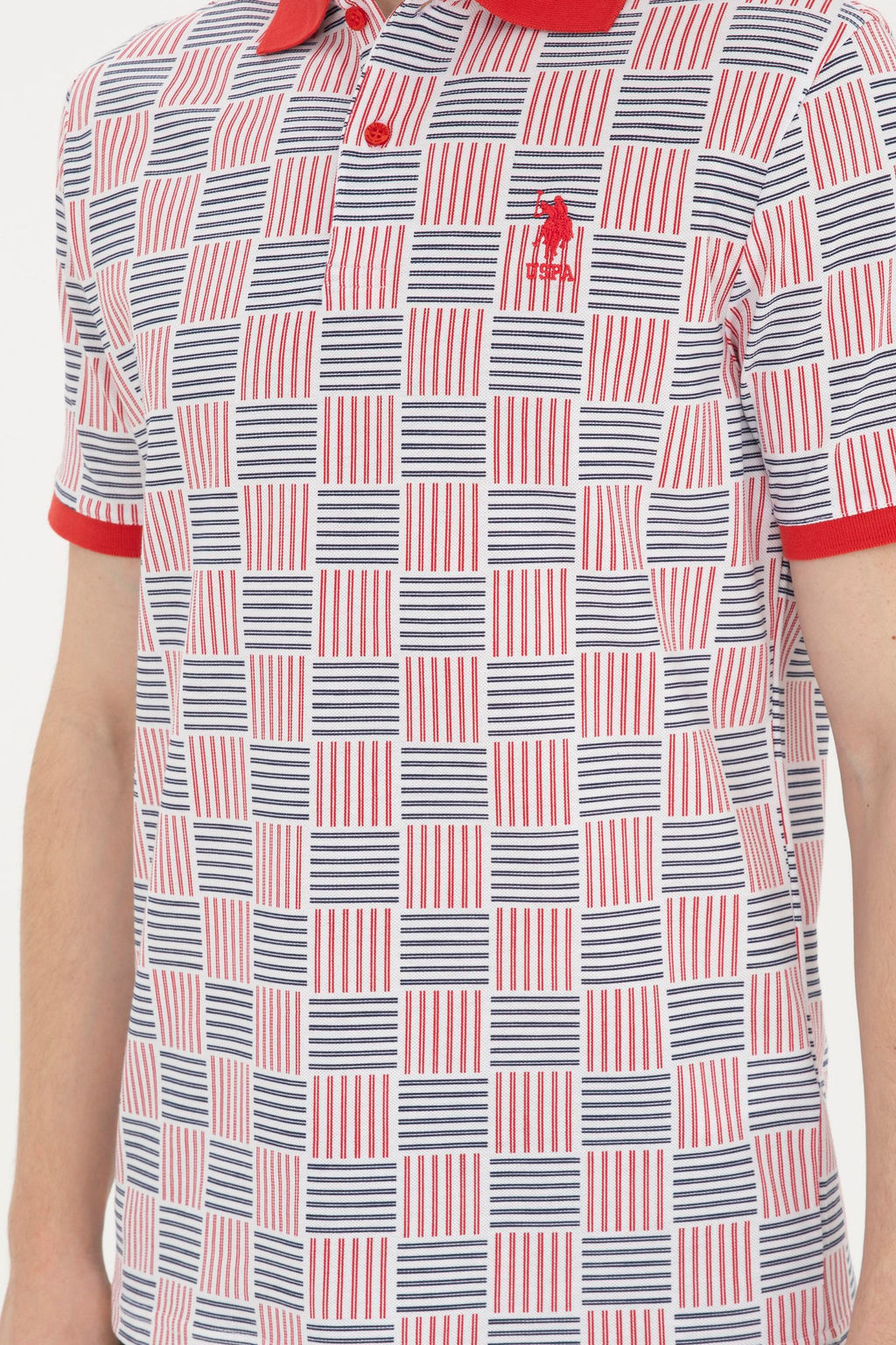 Мужская розовая футболка - U.s. polo assn фото 6