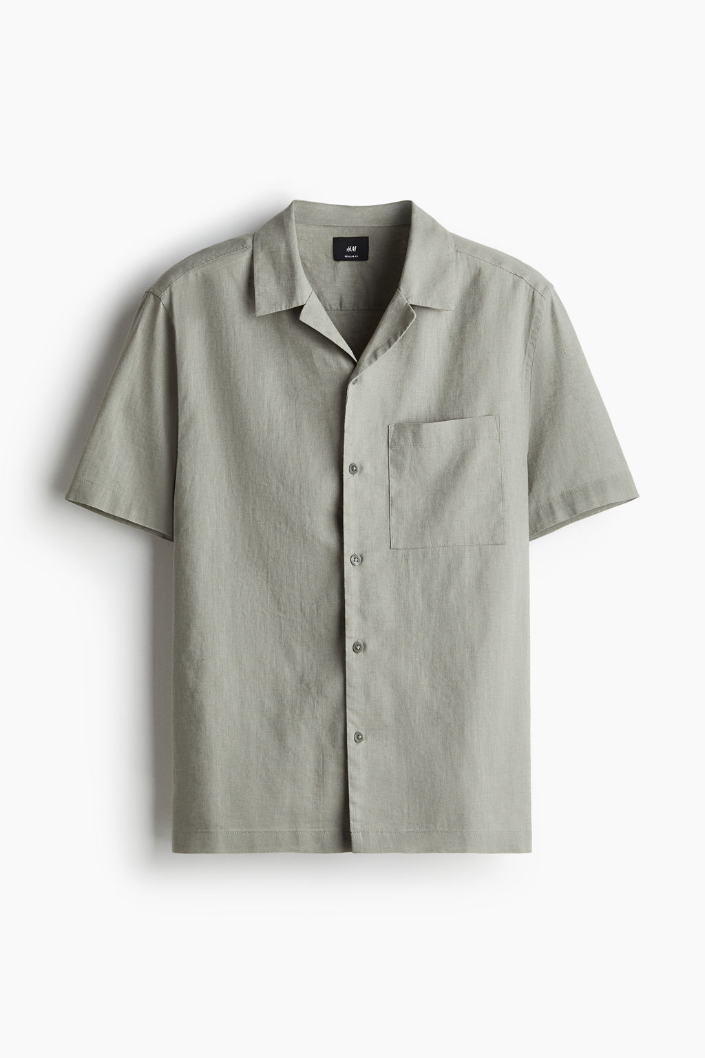 Camisa en mezcla de lino Regular Fit - H&m фото 2
